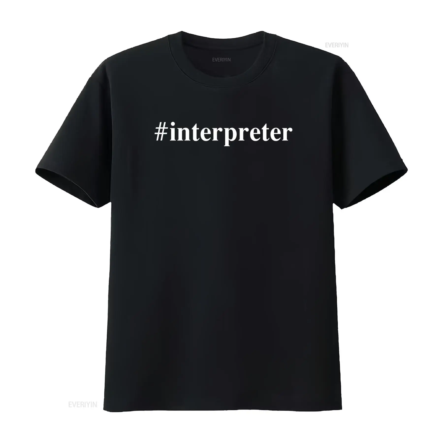 Vintage Fashion Hashtags - 言語学者向け通訳者Tシャツ 言語ハッシュタグデザイン付き ヴィンテージ ウォッシュ加工 やや柔らかい ストリートウェア