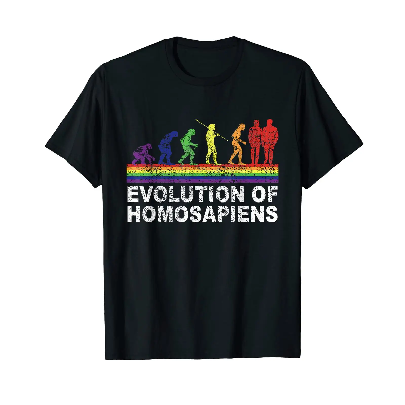 Vintage Fashion Community - ゲイプライド LGBT コミュニティ ホモサピエンスの進化 T シャツ