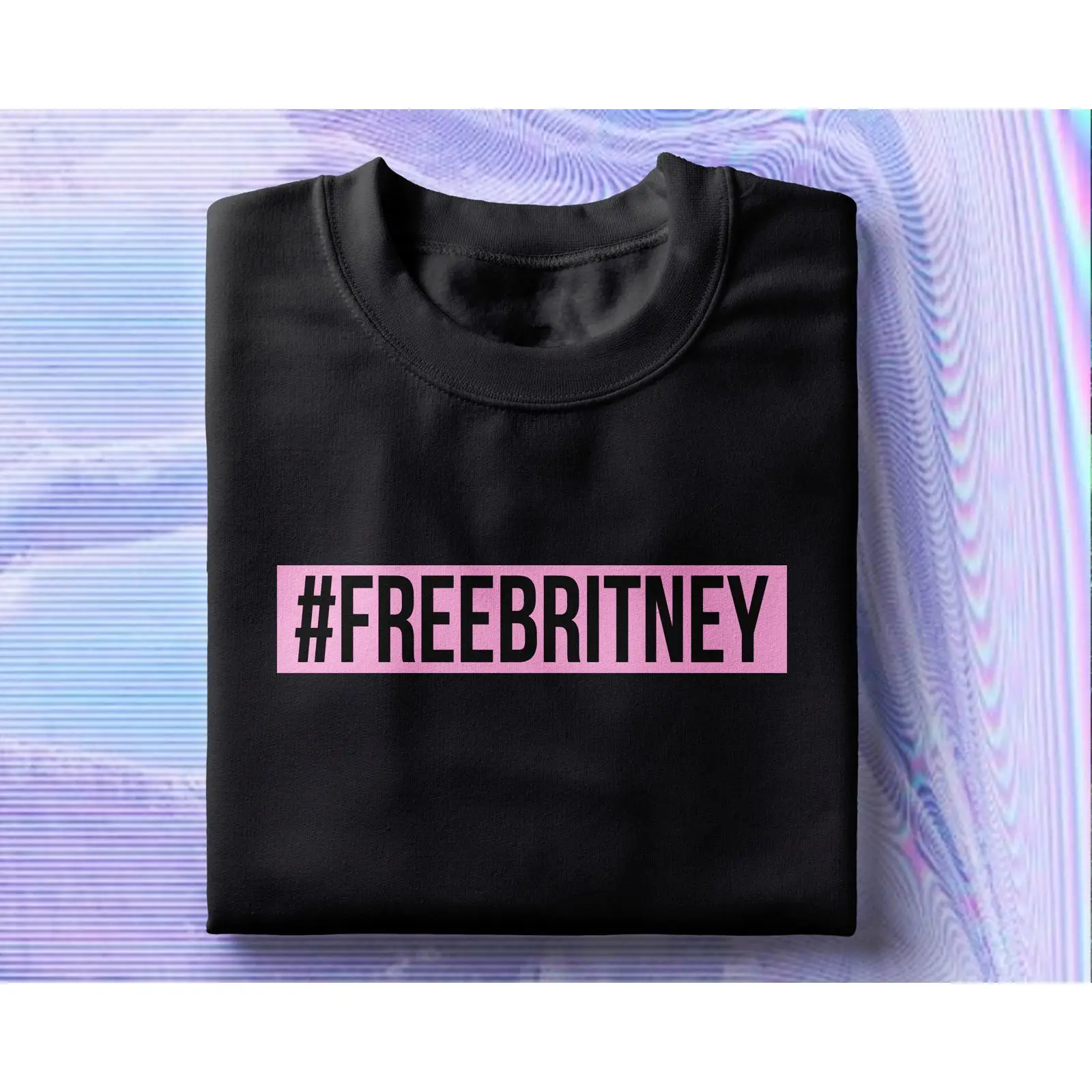Vintage Fashion Hashtags - ハッシュタグ FreeBritney Tシャツ ソフトラインスパンコットン ヴィンテージウォッシュ カジュアルトップス