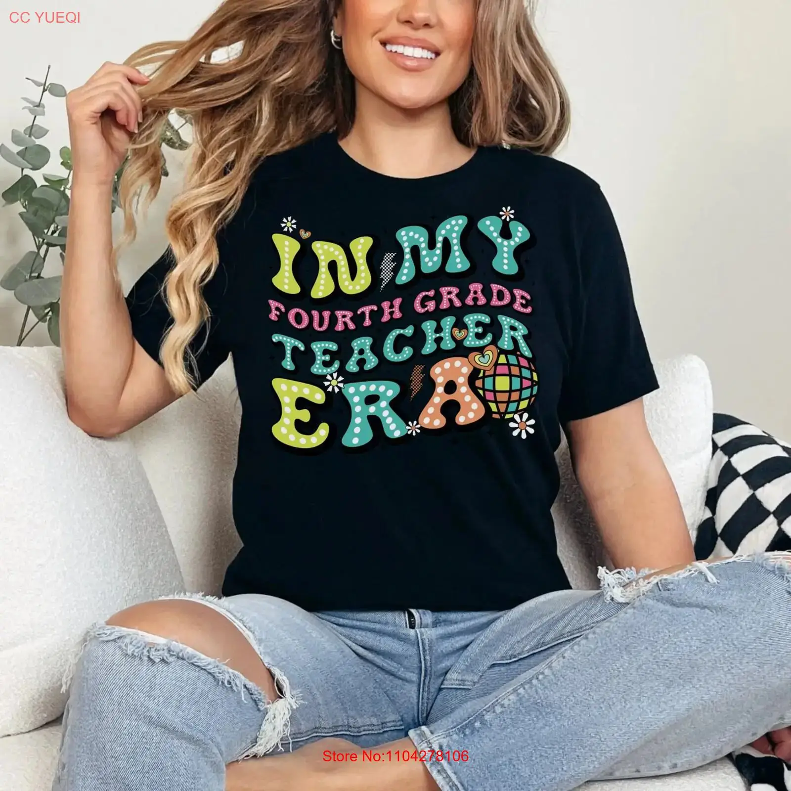 Vintage Fashion Eras - 私の時代の4年生の先生のTシャツ 4th Back To School Team