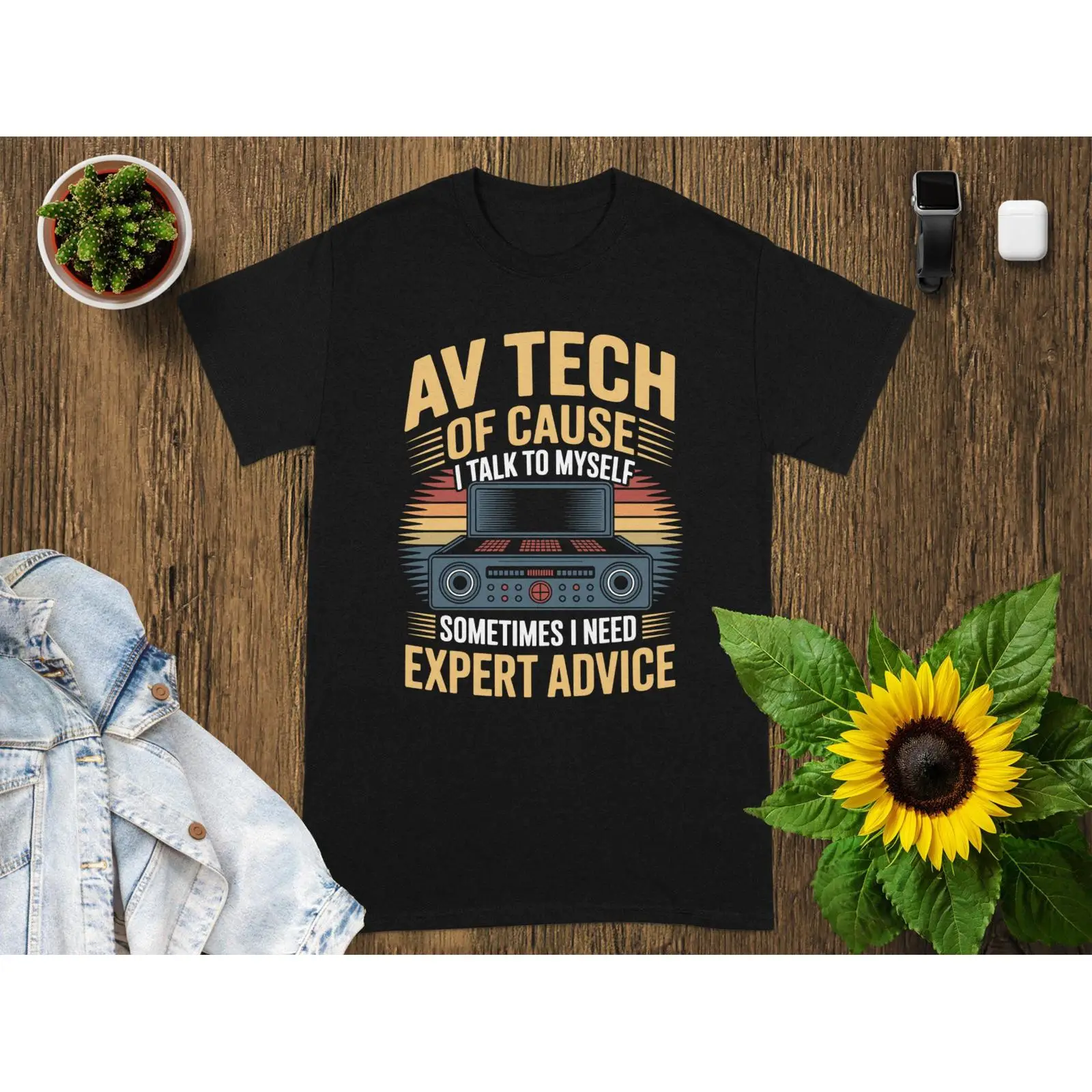 Vintage Fashion Events - AVテックTシャツ オーディオビジュアルテクニシャン サウンドエンジニア ライブイベントクルー ヴィンテージ ウォッシュドファッション