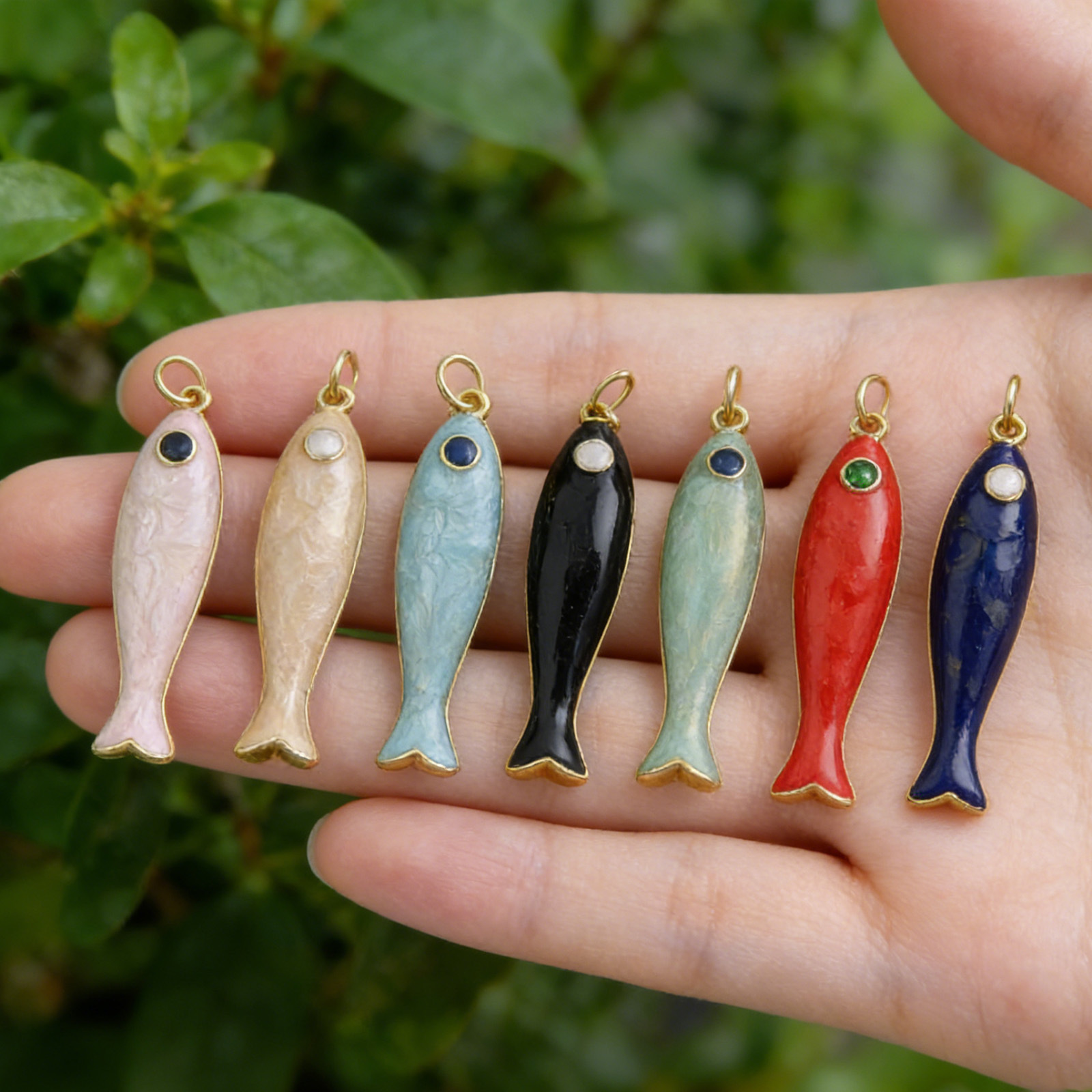 Vintage Fashion Tumblr - 1PC 多色銅ヴィンテージスリムロングフィッシュタイニーペンダント DIY ブレスレットネックレスイヤリング作成海洋動物ジュエリー作成