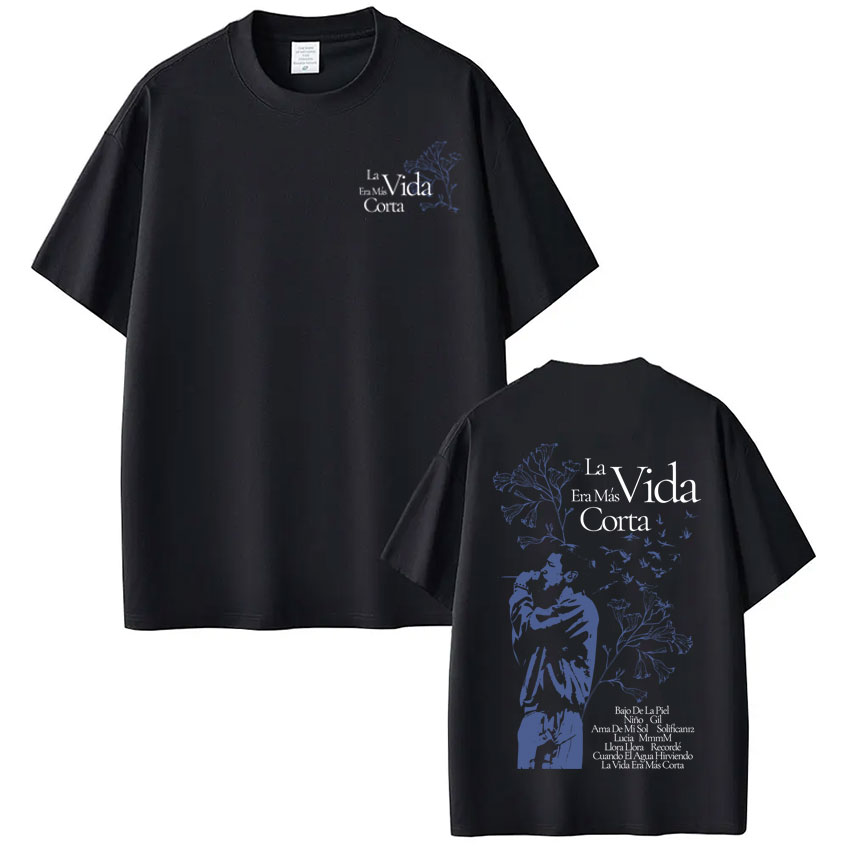 Vintage Fashion Eras - ラッパー マイル・J・ラ・ヴィダ・エラ・マス・コルタ アルバムツアー2026 プリントTシャツ メンズ レディース