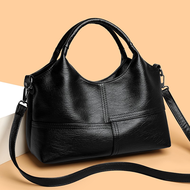 Vintage Fashion Shop - ヴィンテージフェイクレザートートバッグ ファッション性の高いレディースショルダーバッグ トップハンドル付き カジュアルクロスボディバッグ デイリー通勤ショッピング用