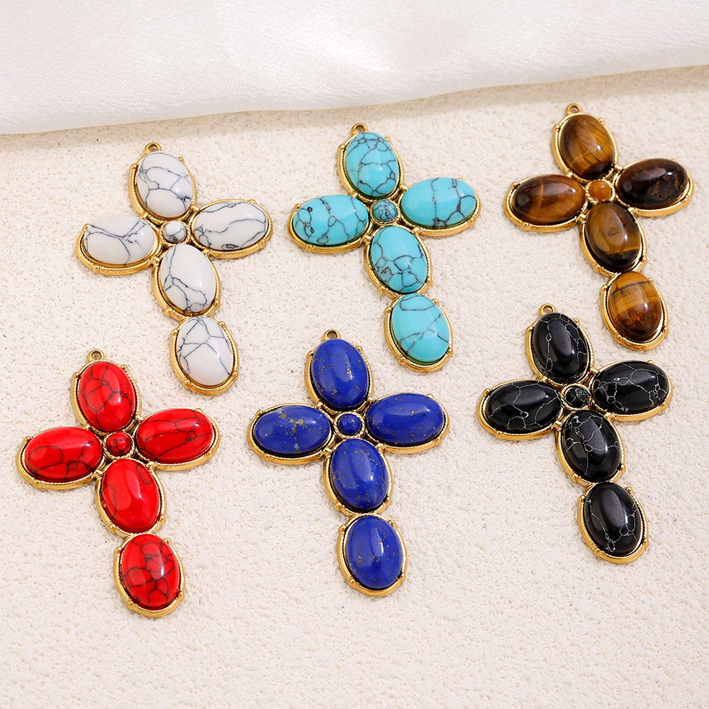 ステンレス製チャーム ヴィンテージ風大型クロスペンダントチャ - Vintage Fashion Tumblr のレビューと価格