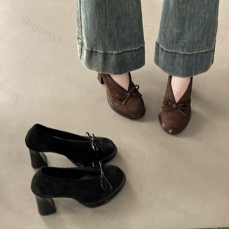 レディースハイヒール 2025 春秋新作 ヴィンテージ風 リ - Vintage Fashion Online のレビューと価格