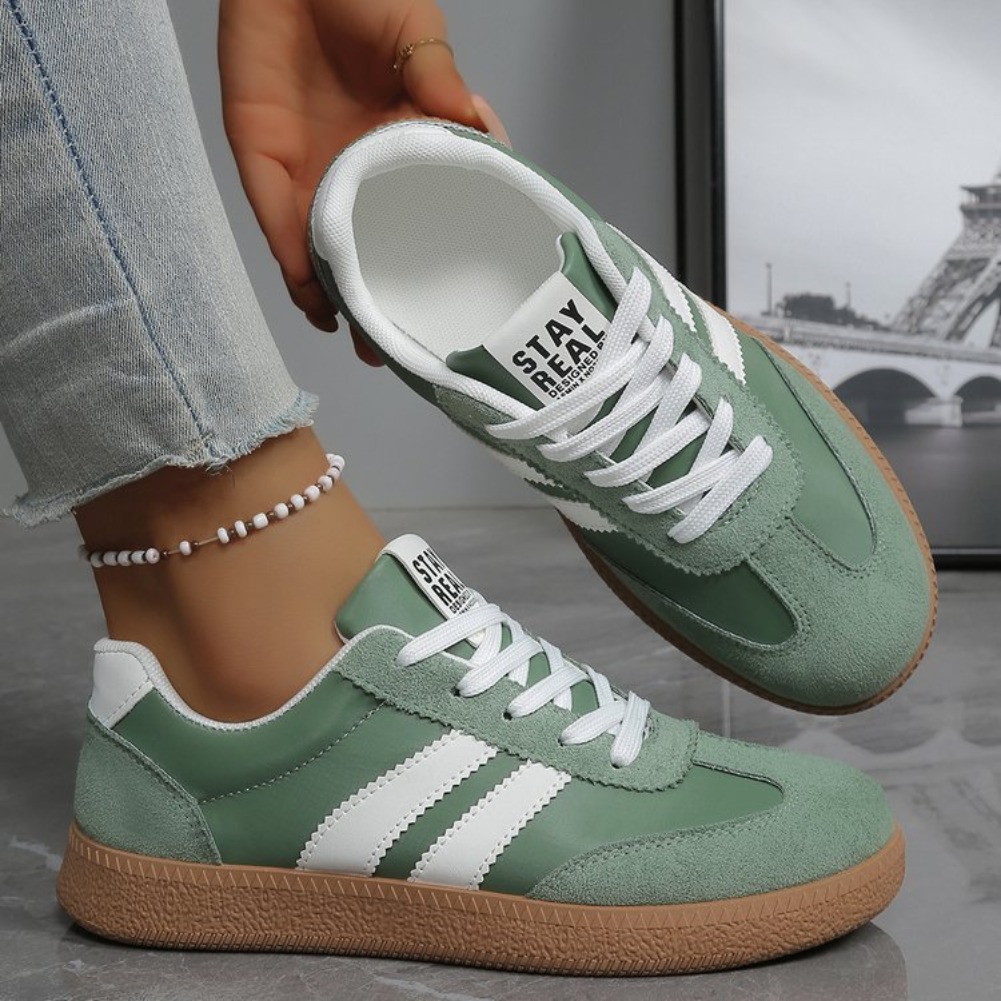 軽量で快適なスニーカー女性のためのファッションストライプレー - Vans Shoes Old Skool のレビューと価格
