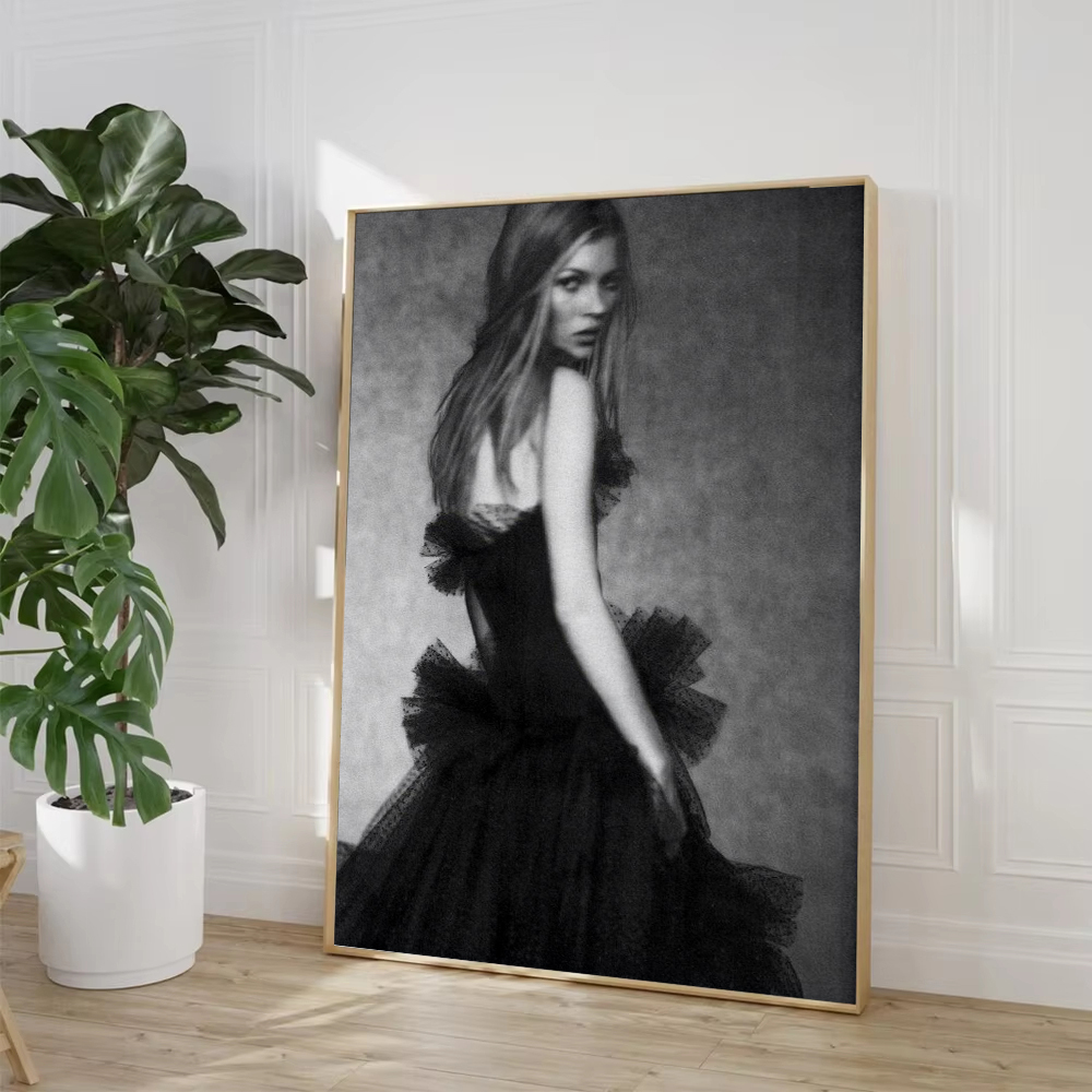 ヴィンテージレトロな写真ケイトモス喫煙ファッションアートポス - Vintage Vogue Fashion Poster のレビューと価格