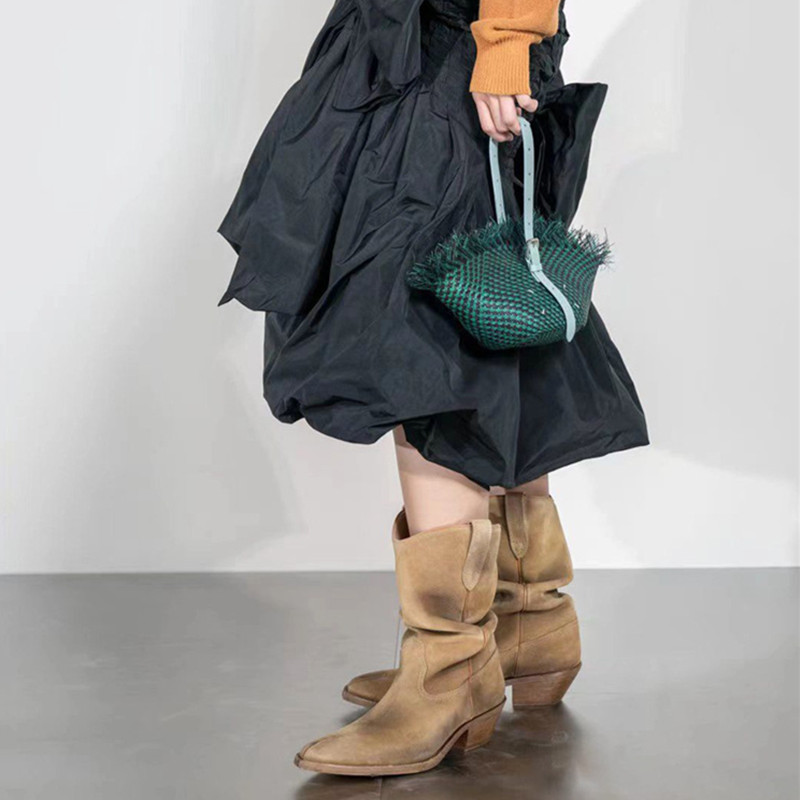 ファッションヴィンテージブーツ スプリットトゥ 韓国風チャン - Vintage Fashion And Design のレビューと価格