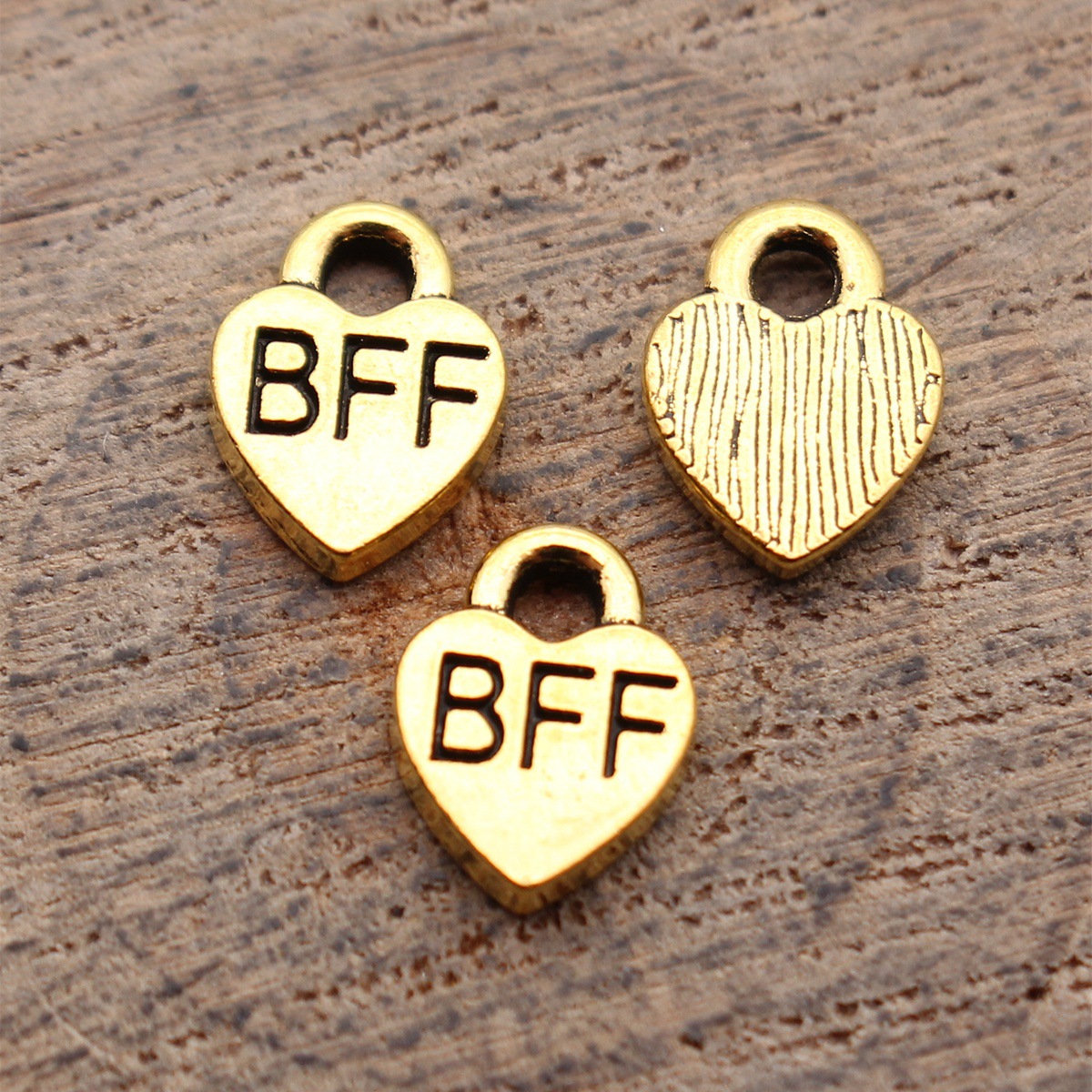 40 個 9.3x7mm アンティークゴールドカラー Bff - Vintage Fashion Tumblr のレビューと価格