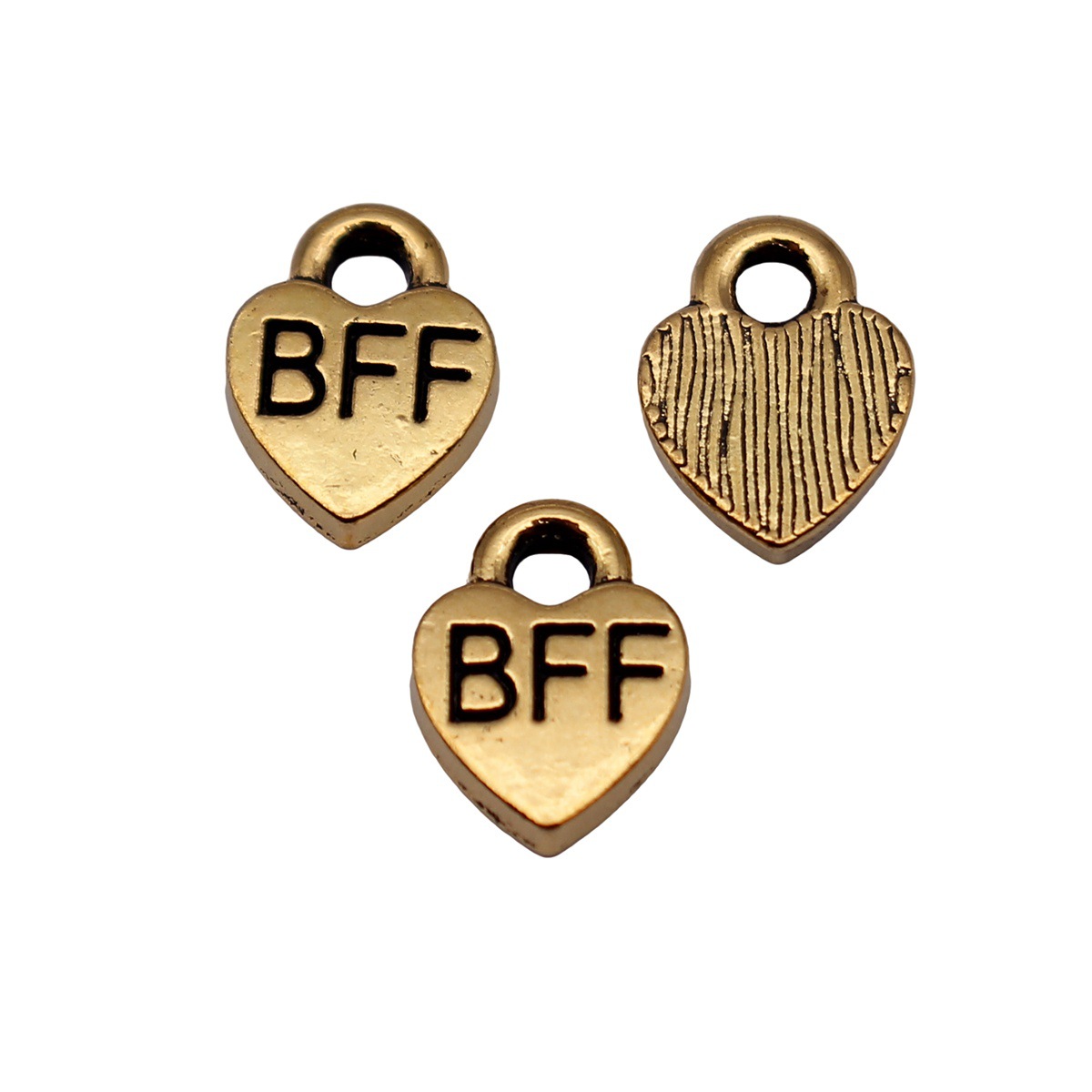 40 個 9.3x7mm アンティークゴールドカラー Bff - Vintage Fashion Tumblr のレビューと価格