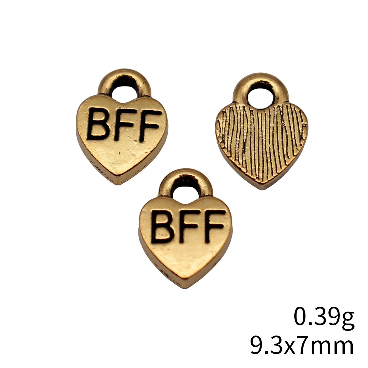 40 個 9.3x7mm アンティークゴールドカラー Bff - Vintage Fashion Tumblr のレビューと価格