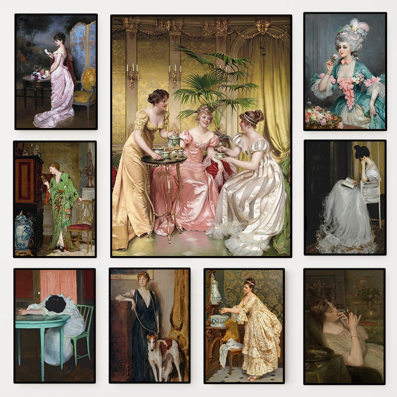 ルネッサンス女性肖像ポスターヴィンテージビクトリア朝のフェミ - Vintage Vogue Fashion Poster のレビューと価格