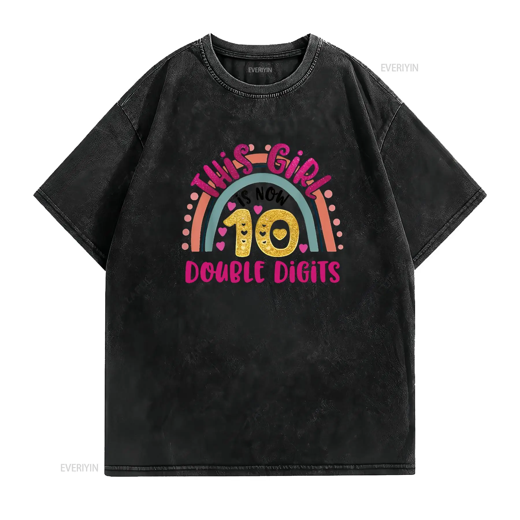 この女の子は今、10歳です。ダブルディジットバースデーTシャ - Vintage Fashion Now のレビューと価格