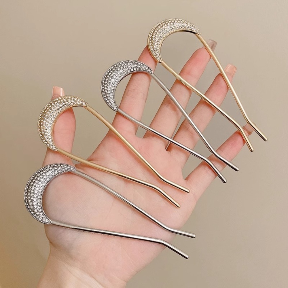 1/2 個 U 字型クリスタルヘアピンヘアクリップ女性のため - Vintage Fashion Shop のレビューと価格