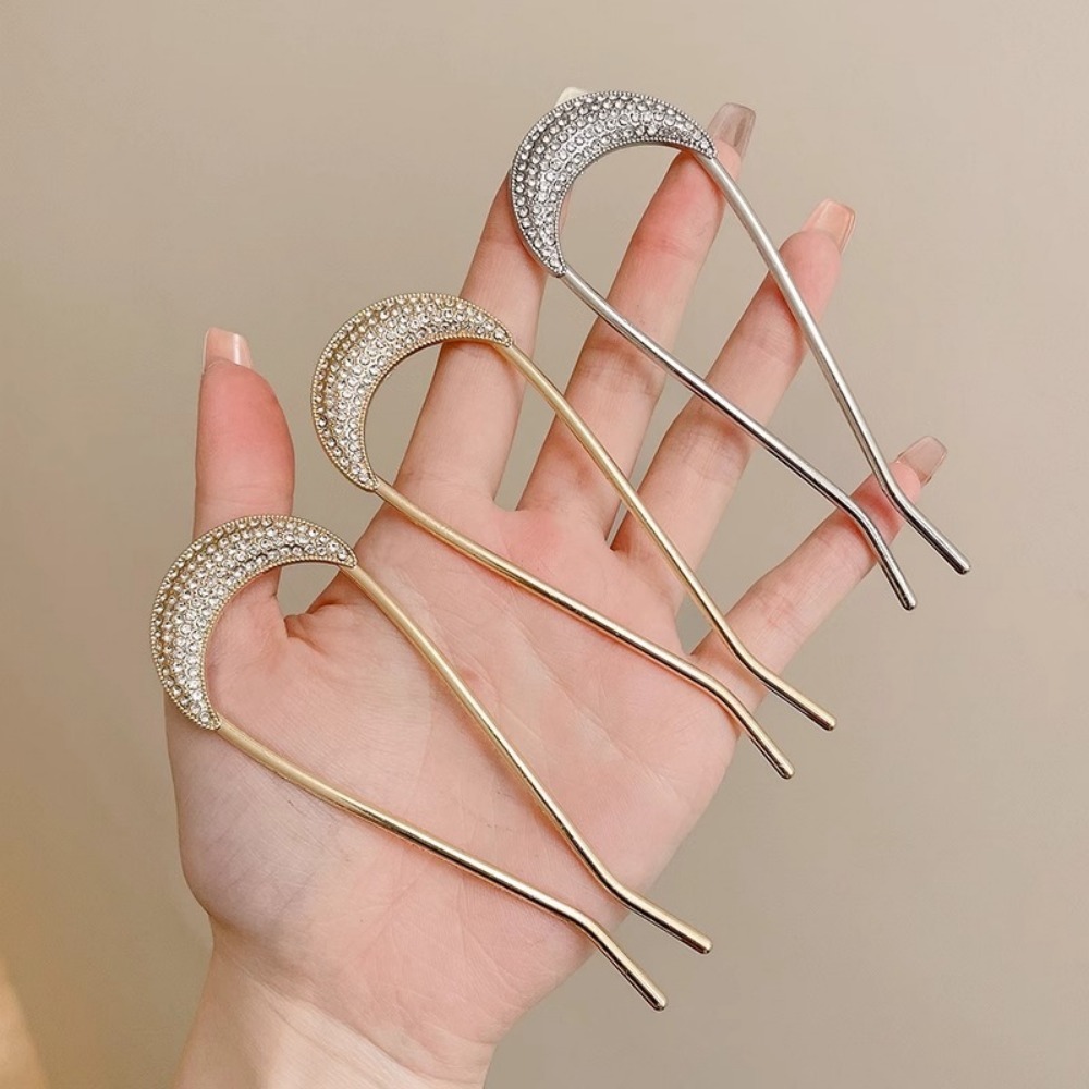 1/2 個 U 字型クリスタルヘアピンヘアクリップ女性のため - Vintage Fashion Shop のレビューと価格