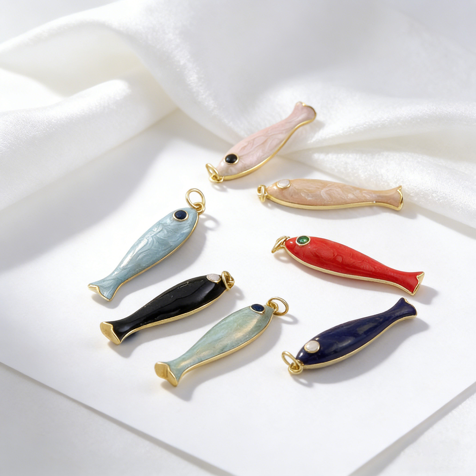 1PC 多色銅ヴィンテージスリムロングフィッシュタイニーペン - Vintage Fashion Tumblr のレビューと価格