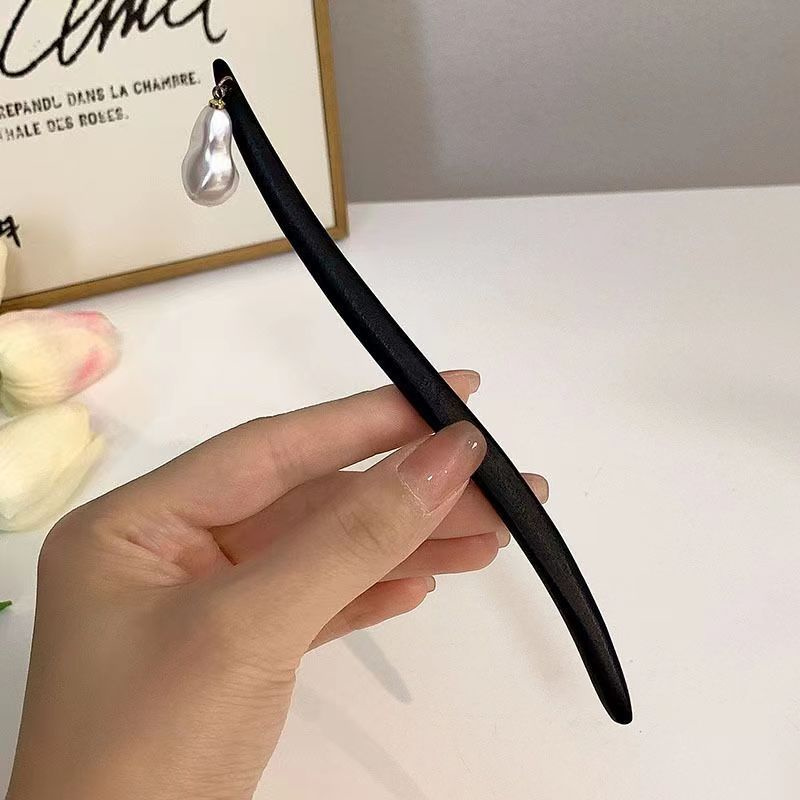 ヴィンテージ中国風の木製花ヘアスティックパールヘアピンジュエ - Vintage Fashion Tumblr のレビューと価格