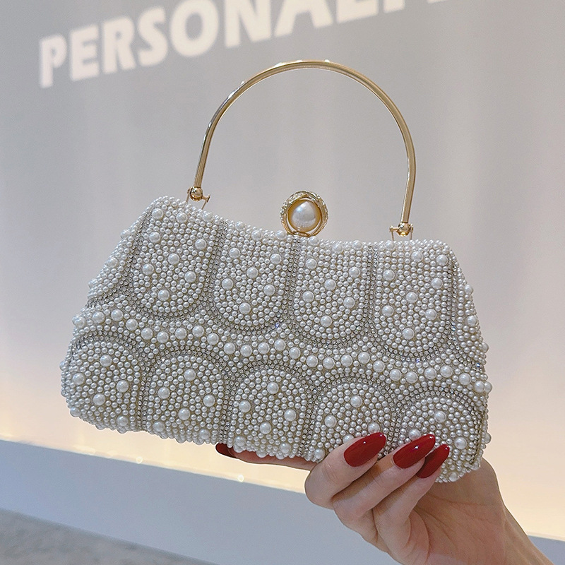 2025年ヴィンテージパールビーズクラッチバッグ、女性用刺繍 - Vintage Fashion Events のレビューと価格