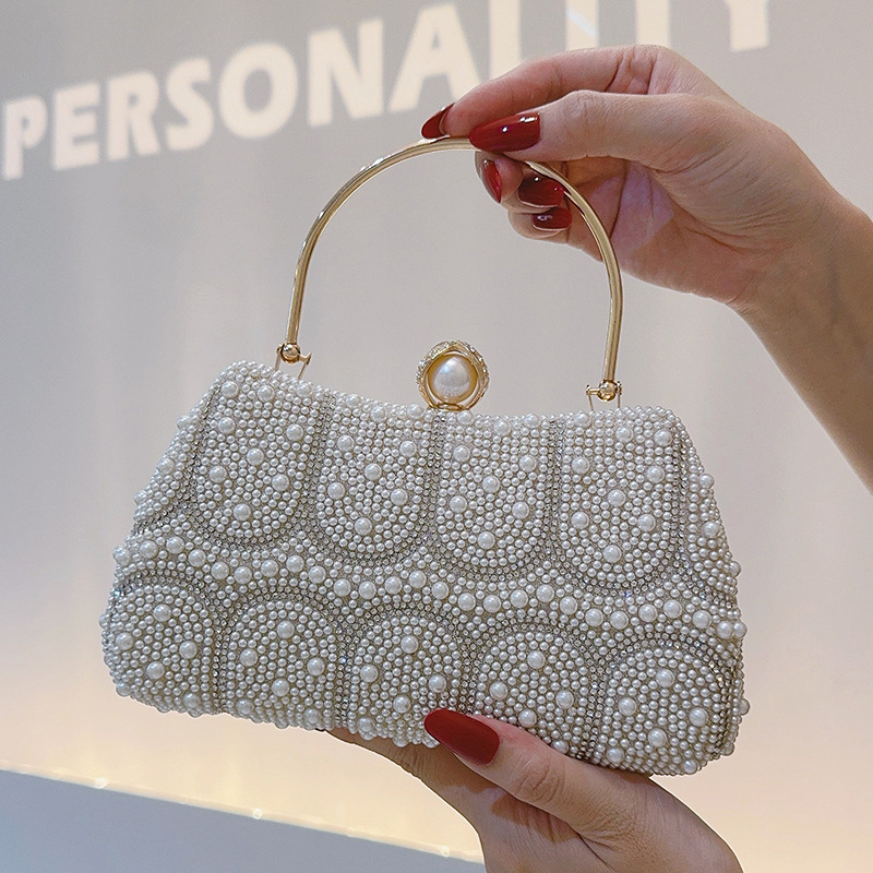2025年ヴィンテージパールビーズクラッチバッグ、女性用刺繍 - Vintage Fashion Events のレビューと価格