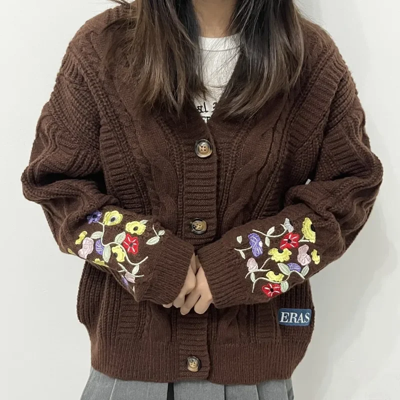 時代-女性のニットフラワー刺繍カーディガン、プラスサイズのセ - Vintage Fashion Eras のレビューと価格