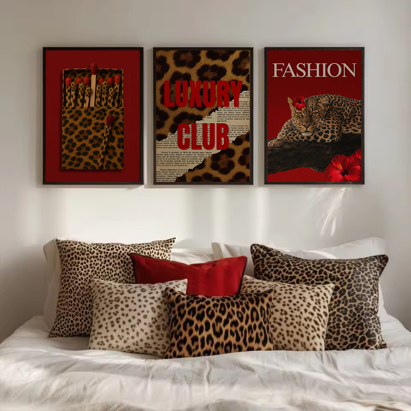 ファッションヒョウマッチ箱ウォールアートポスターヴィンテージ - Vintage Vogue Fashion Poster のレビューと価格