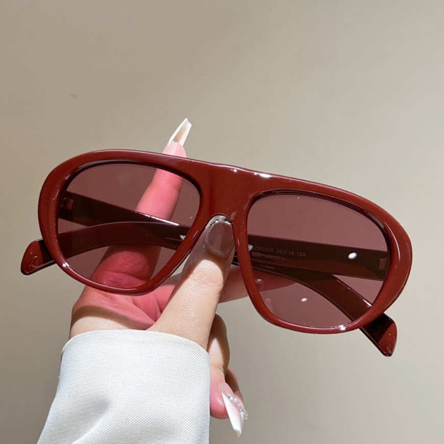 新しい特大パイロットサングラス女性男性ヴィンテージブランドサ - Vintage Fashion And Design のレビューと価格